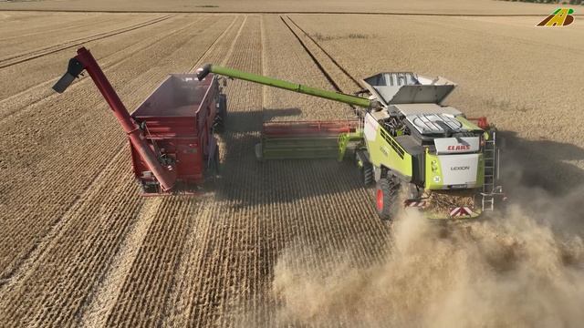 урожай пшеницы 2022 - 4 комбайна Fendt, Claas, JD Тракторы Сельское хозяйство Сбор пшеницы 4К - 1ЖЖ смотреть онлайн