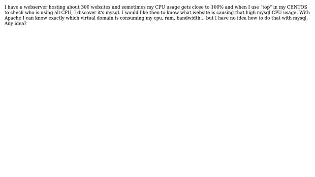 Check mysql domain that is using resources смотреть онлайн