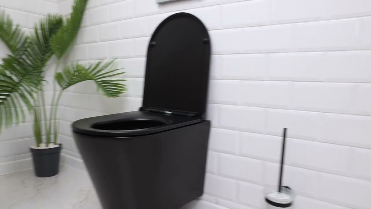 Подвесной унитаз Precioso Ultra Quiet, Alcora, черный смотреть онлайн