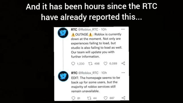 ROBLOX SHUT DOWN / EXPLAINATION (LARGEST ROBLOX OUTAGE 2022) смотреть онлайн