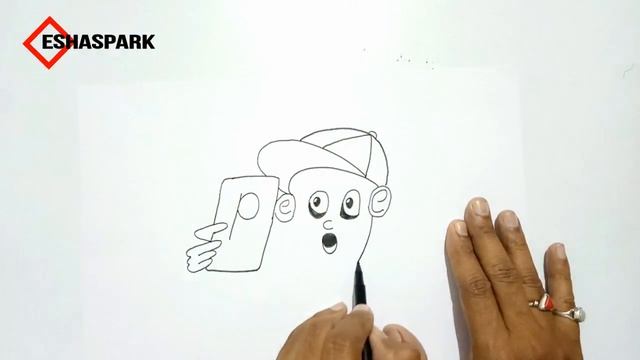 Turn Iphone Into Cartoon | How to Draw | Drawing | EshaSpark | Esha Gosavi смотреть онлайн