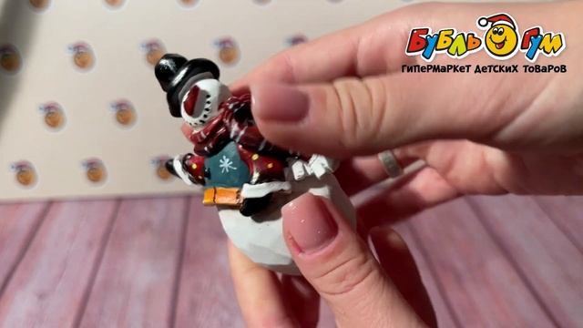 Декор статуэтка Снеговик ретро 8см в ассортименте смотреть онлайн