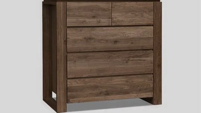 Вместительный комод Берген В-5 из дуба для спальни | БЕЛФАН смотреть онлайн