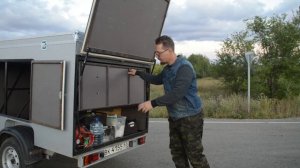 Туристический прицеп-кухня с палаткой своими руками.