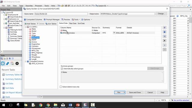 Introduction to Enterprise Guide - Query Builder Part 1 (Module 05) смотреть онлайн