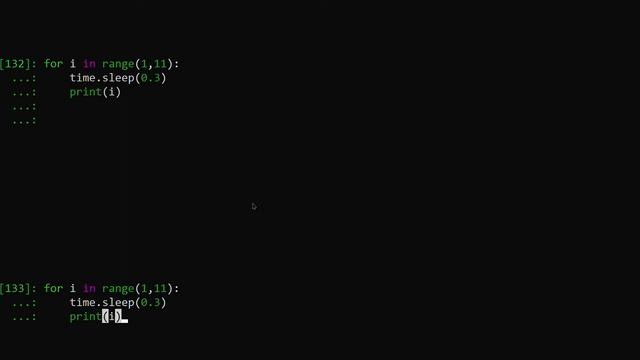 Print a for loop value at Horizontal, Vertical and at same place in Python смотреть онлайн