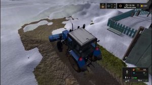 Выпал первый снег, чистка снега на мтз 82.1 Farming Simulator 17