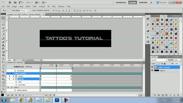 Photoshop CS 5.1 Extended Animation Timeline Tut смотреть онлайн
