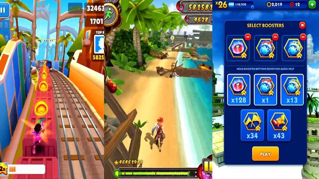 Subway Surfers Barcelona VS Temple Run 2 Pirate Cove VS Sonic Dash: Carmen VS Francisco Montoya... смотреть онлайн
