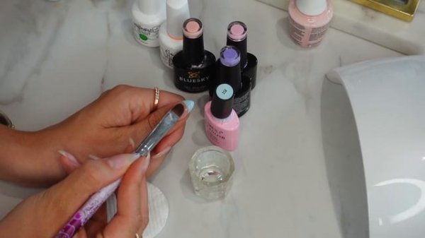 COLOURFUL PASTEL SUMMER NAILS |  FRENCH TIP ON REAL NAILS