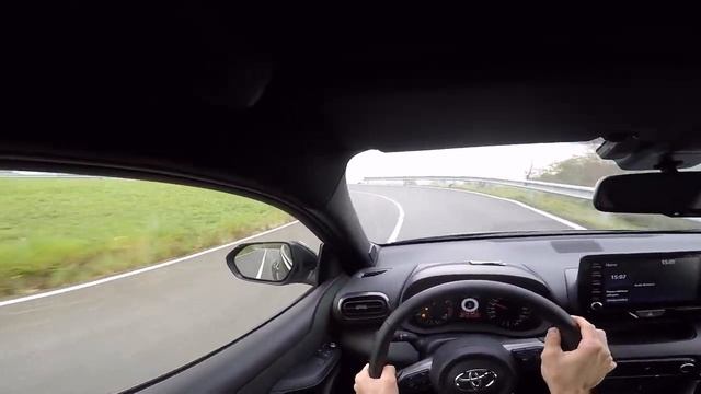 POV Gr Yaris on mountain road смотреть онлайн