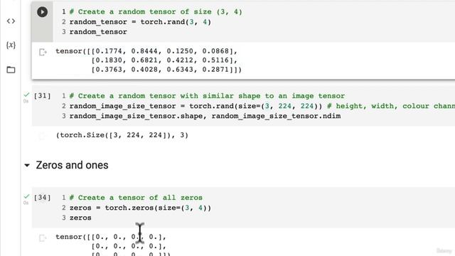 15 Creating Tensors With Zeros and Ones in PyTorch смотреть онлайн