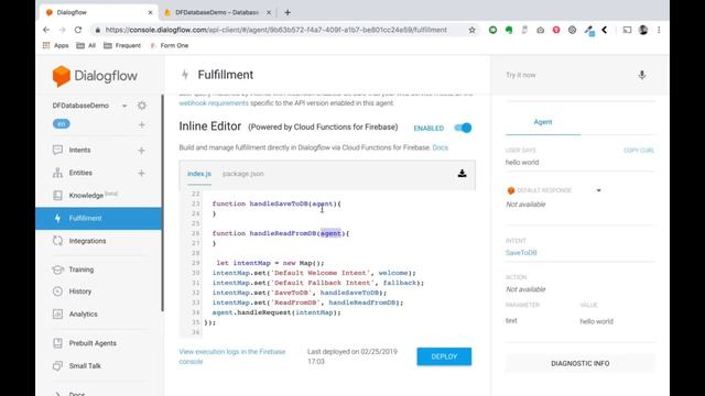 Dialogflow Tutorials: Integrate Dialogflow Chatbot with Database смотреть онлайн