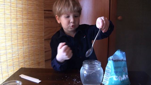 Мы вырастили кристалл-брокколи!!!))) и теперь выращиваем кристалл из обычной соли! смотреть онлайн