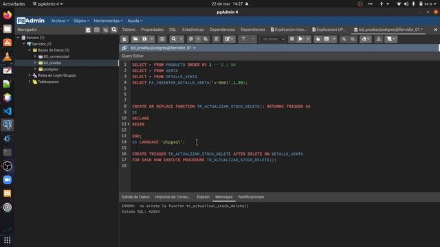 TRIGGERS / DISPARADORES [DELETE] - PostgreSQL [6] смотреть онлайн