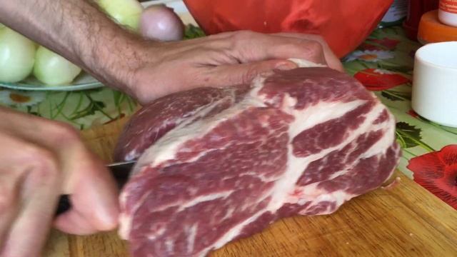 Режу свиную шею на шашлык смотреть онлайн