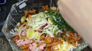 Шикарный фасолевый салат с опятами.2023