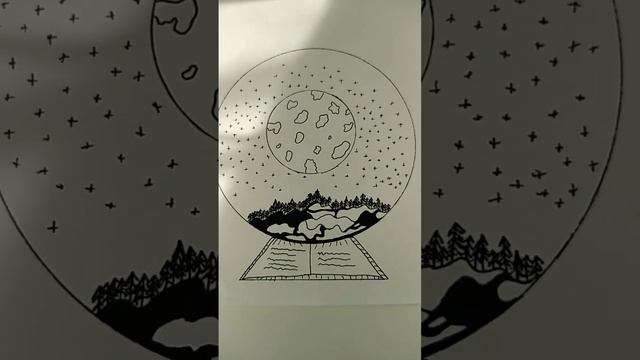 #луна #рисунок #арт #лес смотреть онлайн