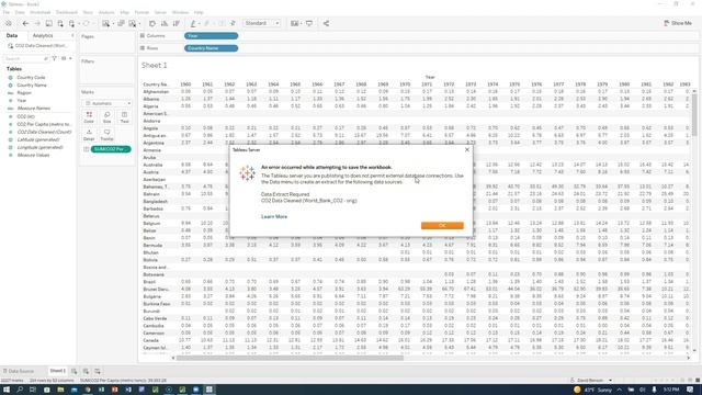 How to solve the can't upload to Tableau Public (doesn't permit external data connections) error смотреть онлайн