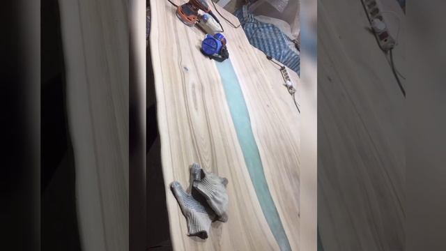 Большой кухонный стол река из слэба ясеня с эпоксидной смолой.сделано на заказ.#столрека#изслэба смотреть онлайн