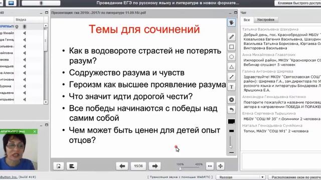 Вебинар «Проведение ЕГЭ по русскому языку и литературе в новом формате:...» смотреть онлайн