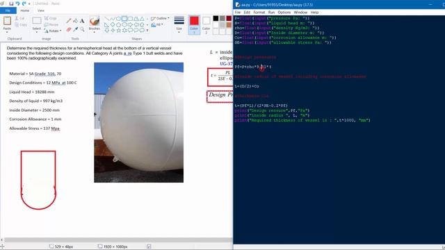 ASME Pressure Vessel Design by python-3 | Python for mechanical engineer | Python Basic Tutorial смотреть онлайн