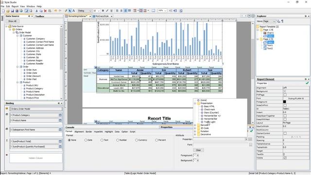 Formatting data in a report смотреть онлайн