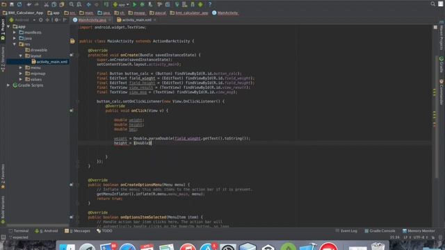 Easy Android App (BMI-Calculator) (Button, Edittext and Toasts) смотреть онлайн