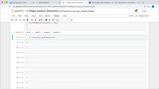 Regex Iterators & Generators | Day 11 | Learn Python | Python Tutorial | Learnbay смотреть онлайн