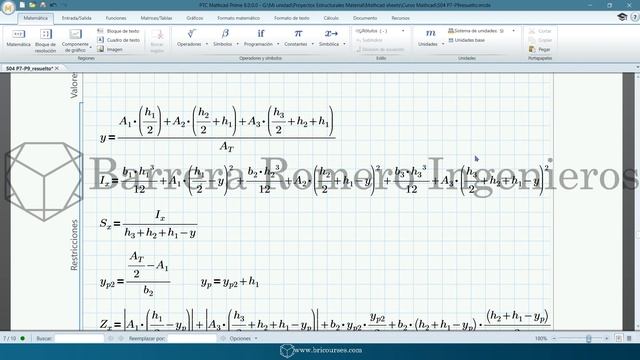 Propiedades geométricas de una sección con Autocad Comparación con MATHCAD смотреть онлайн