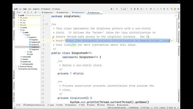 Implementing the Singleton Pattern in Java Multi-threaded Programs - Case Study ex28 (Part 3) смотреть онлайн
