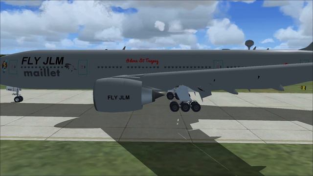 FSX ✈ Take off at Seattle airport with Boeing 777 Fly Jlm ✈ смотреть онлайн