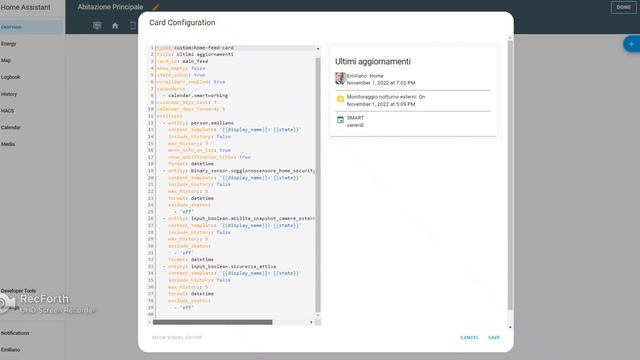 Home Assistant - Add and configure the lovelance-home-feed custom component смотреть онлайн