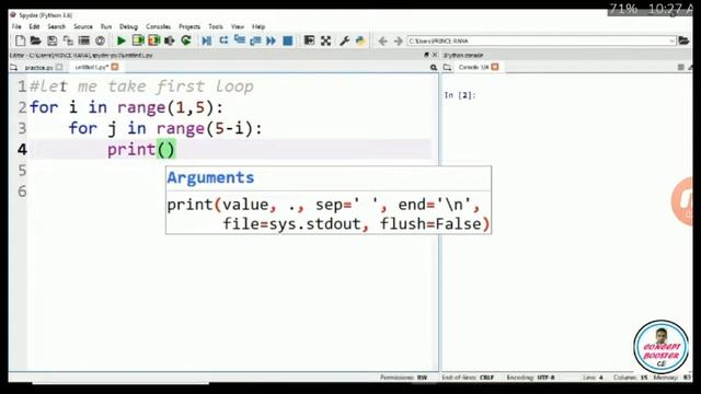 Python tutorial- Pattern Program, Number pattern program in python смотреть онлайн