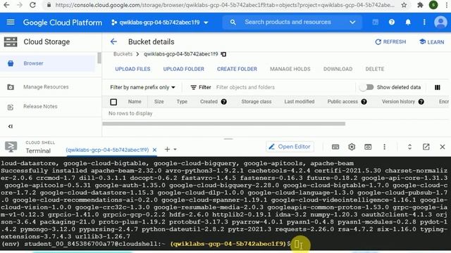 Dataflow: Qwik Start - Python | Qwiklabs [GSP207] смотреть онлайн