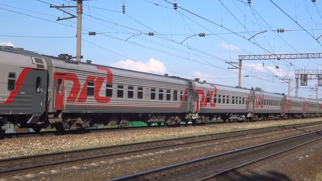 Электровоз ЭП1М-423 с пассажирским поездом смотреть онлайн