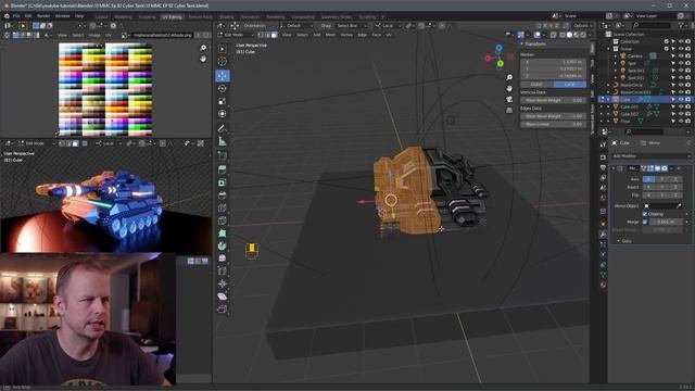 Let's model A CYBER TANK (with animated tracks) in 10 MINUTES - Ep. 92 - Blender 2.93 смотреть онлайн