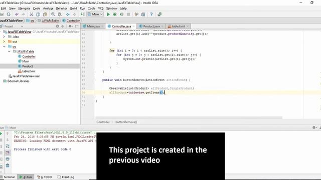 how to delete data from JavaFX TableView смотреть онлайн