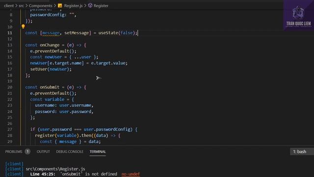 Bài 13. Chức Năng Đăng Ký | Gọi API ReactJS | M.E.R.N Stack (NodeJS, ExpressJS, MongoDB, ReactJS) смотреть онлайн