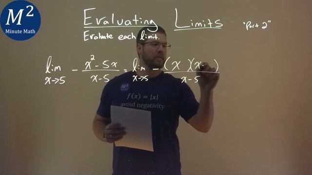 Evaluate lim x-›5 -(x^2-5x)/(x-5) смотреть онлайн