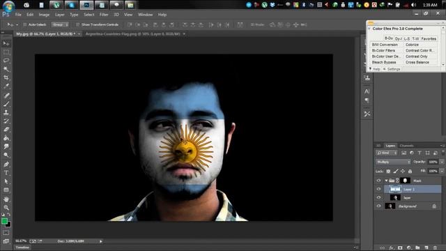 How to Paint National Flag onto a Face | Face Paint Photoshop Tutorial смотреть онлайн