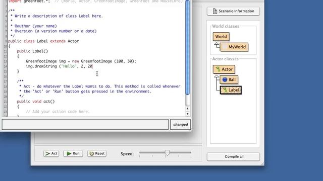 Greenfoot: Displaying text (Part 1 of 2) смотреть онлайн