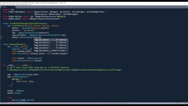 Implement Data Validation with Regular Express to QTreeWidget | PyQt6 Tutorial смотреть онлайн