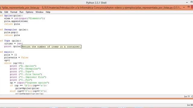 16 python Pilas representadas por listas смотреть онлайн