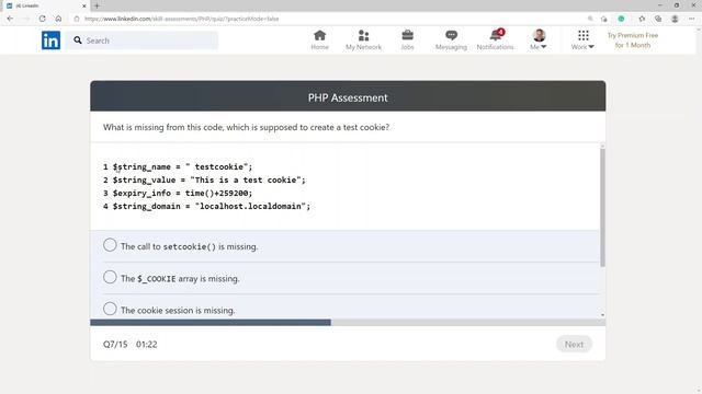 LinkedIn - PHP Assessment - 2021 - Passed смотреть онлайн