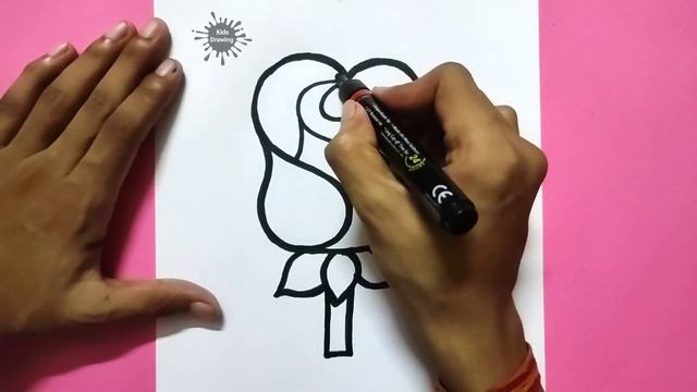 Rose Drawing for kids | Two Rose Drawing tutorial for beginners смотреть онлайн