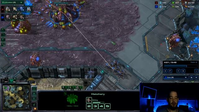 Старкрафт 2 - Зерги Гайд - Шаг 2 - Лёгкий билд , 1 база ! смотреть онлайн