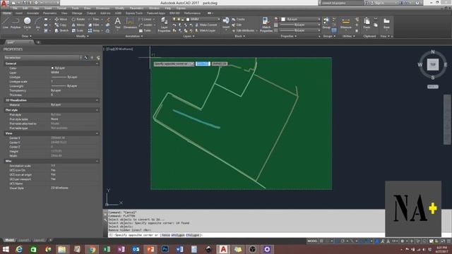 Autocad Tutorial : How to convert 3D polyline to 2d polyline смотреть онлайн
