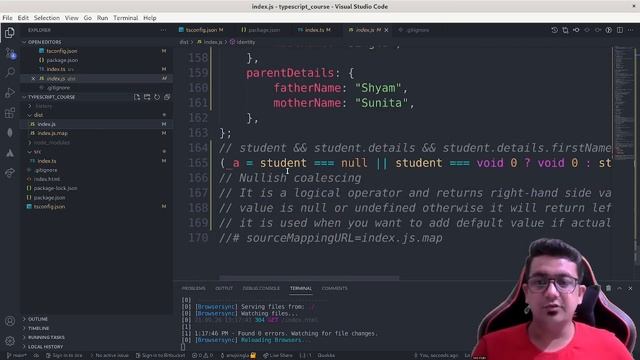 Learn Typescript Tutorial in Hindi | Optional Chaining and Nullish Coalescing |Full course | Part - смотреть онлайн
