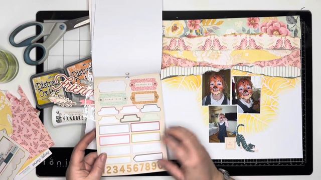 Scrapbook Process Video #414 using Simple Stories Wildflower documenting my little tiger! смотреть онлайн